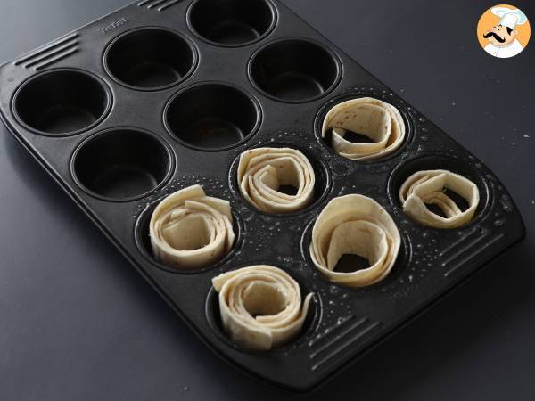 Was kann man mit Tortillas machen? Kleine, einfache und preiswerte Quiches! - Zubereitung Schritt 4