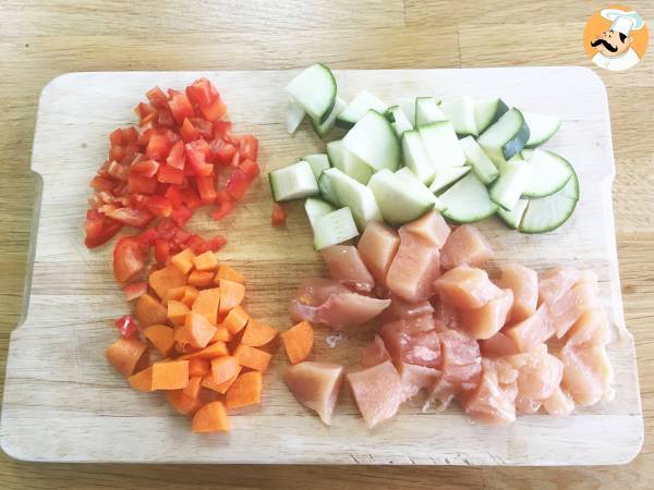 Express-Couscous (Huhn und Gemüse) - Zubereitung Schritt 1